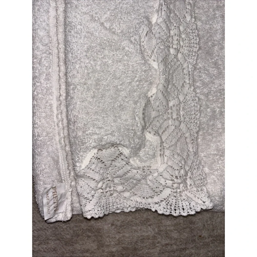 Vintage Frette Italy Gold Label Luxury Guest/Hand Towel Macrame Lace Detail20x30